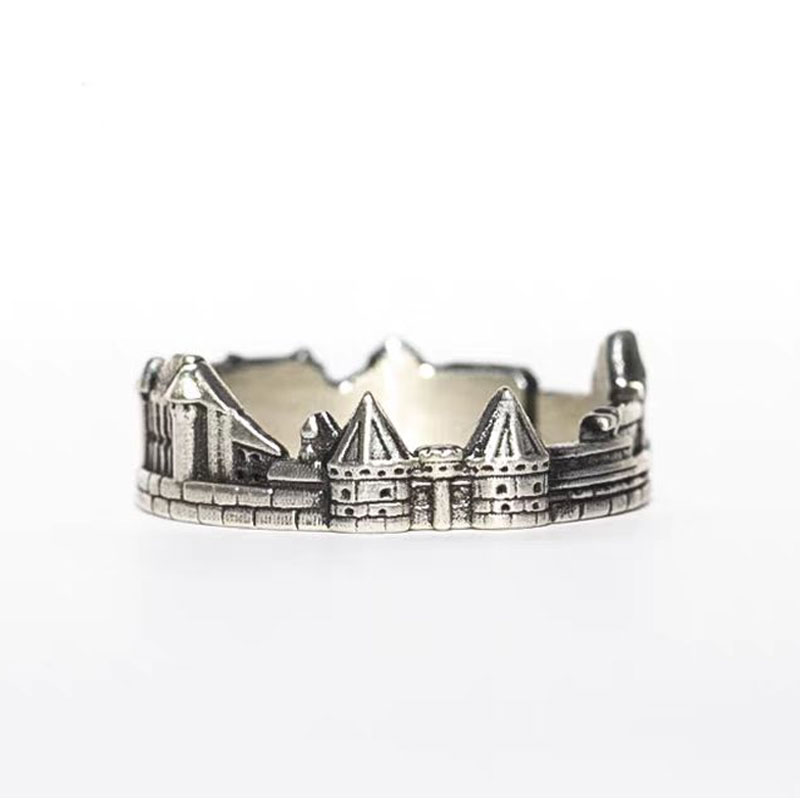 Castle Ring In Sterling Silver (image for) Castle Ring In Sterling Silver