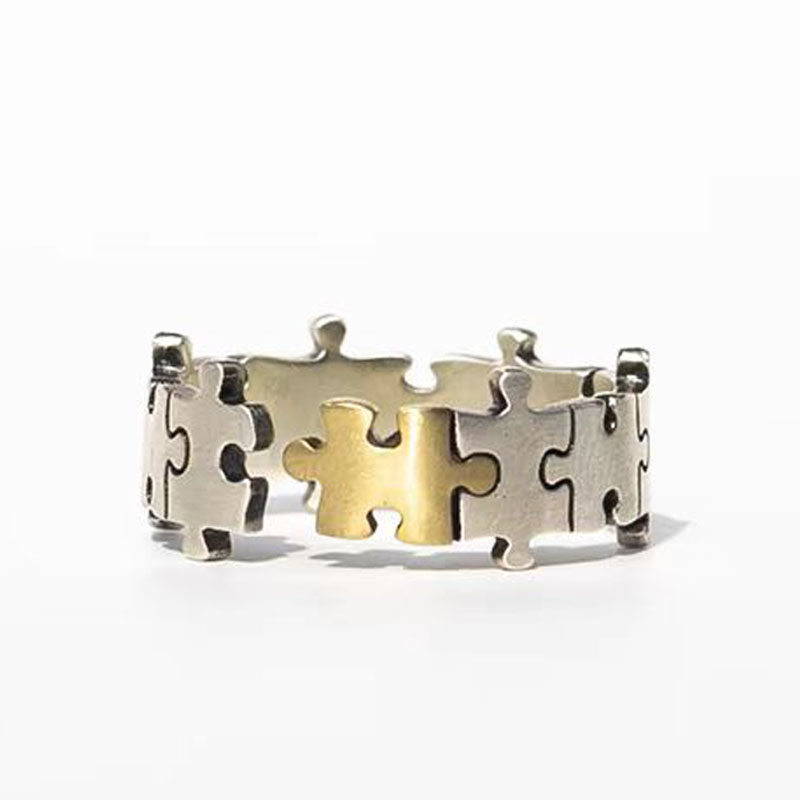 Puzzle Piece Ring In Sterling Silver (image for) Puzzle Piece Ring In Sterling Silver